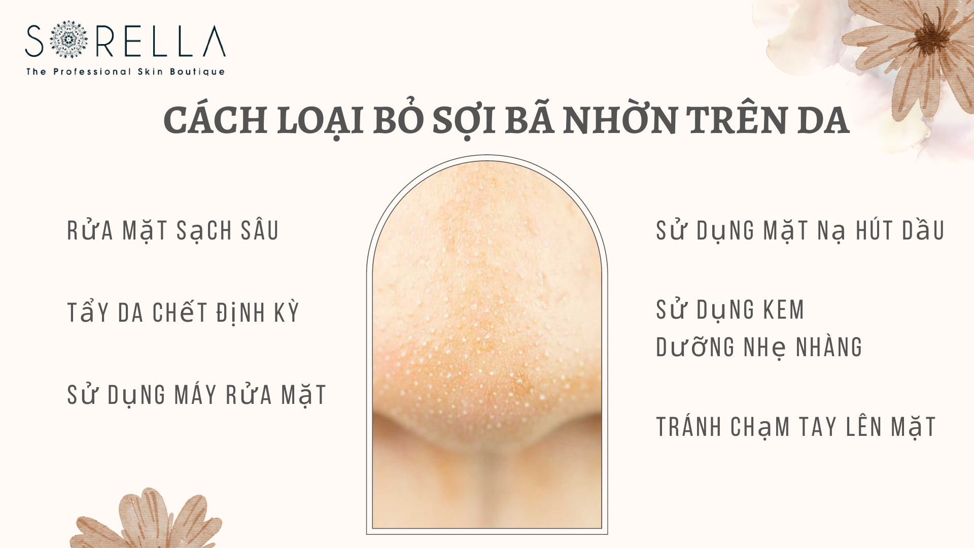 Cách loại bỏ sợi bã nhờn trên da