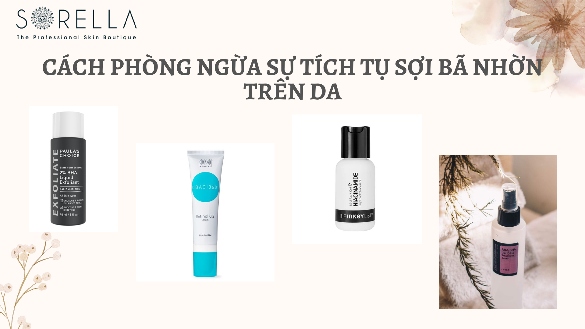 Cách phòng ngừa sự tích tụ sợi bã nhờn trên da