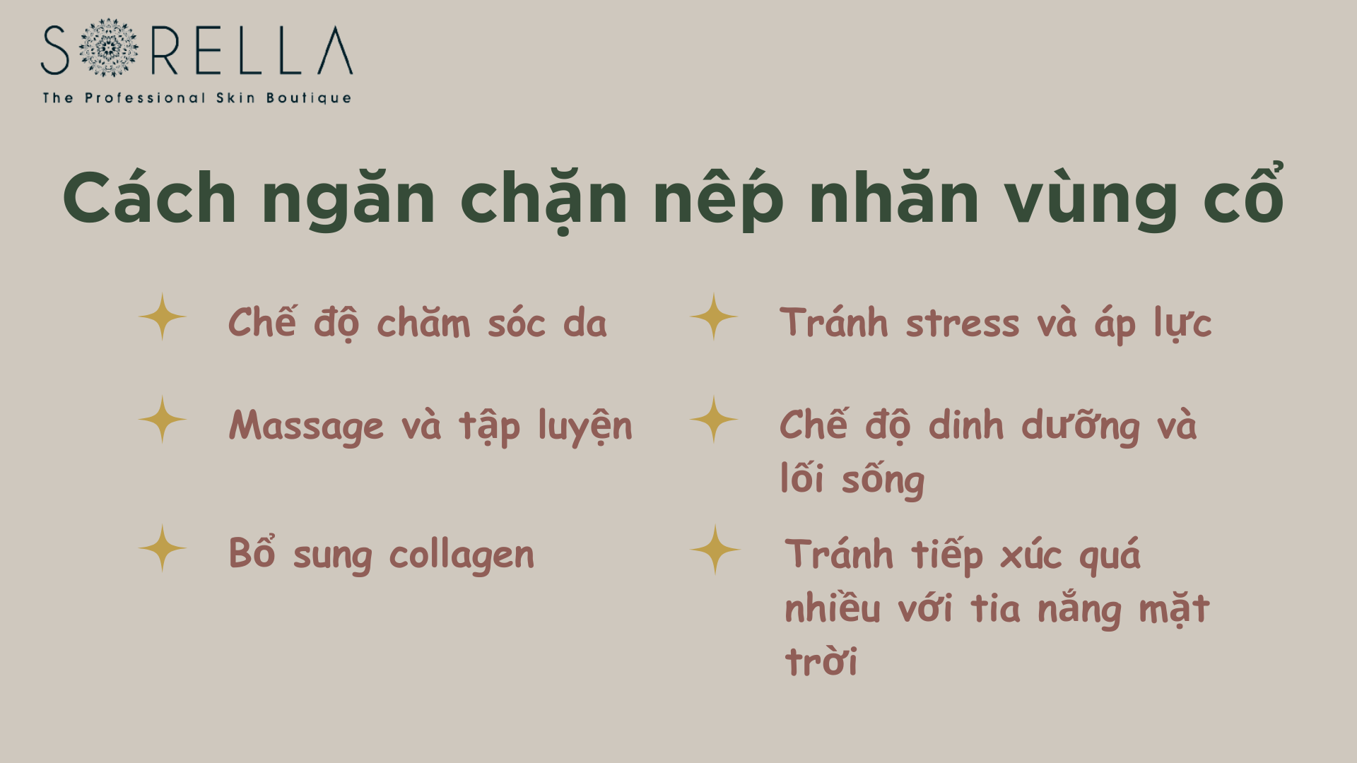 Cách ngăn chặn nếp nhăn vùng cổ