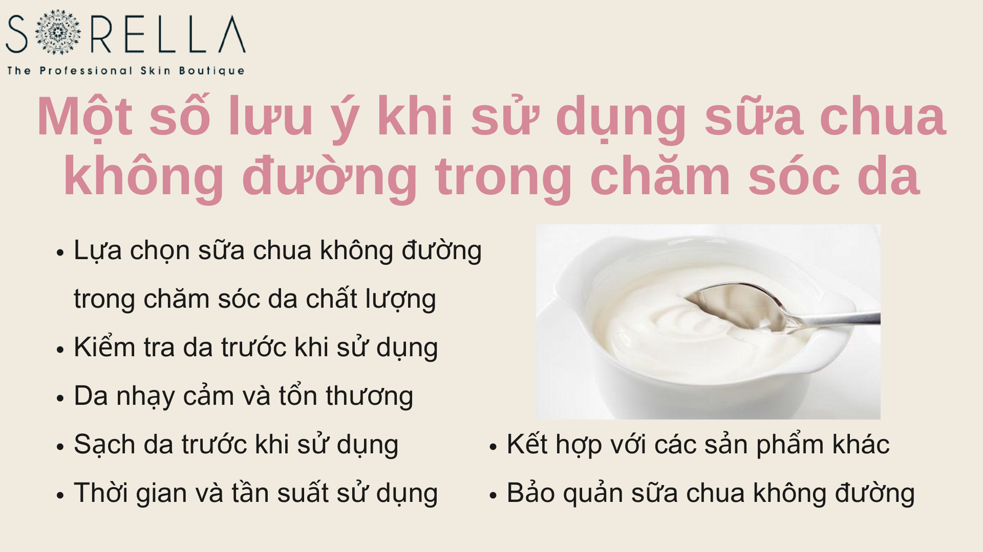 Một số lưu ý khi sử dụng sữa chua không đường trong chăm sóc da