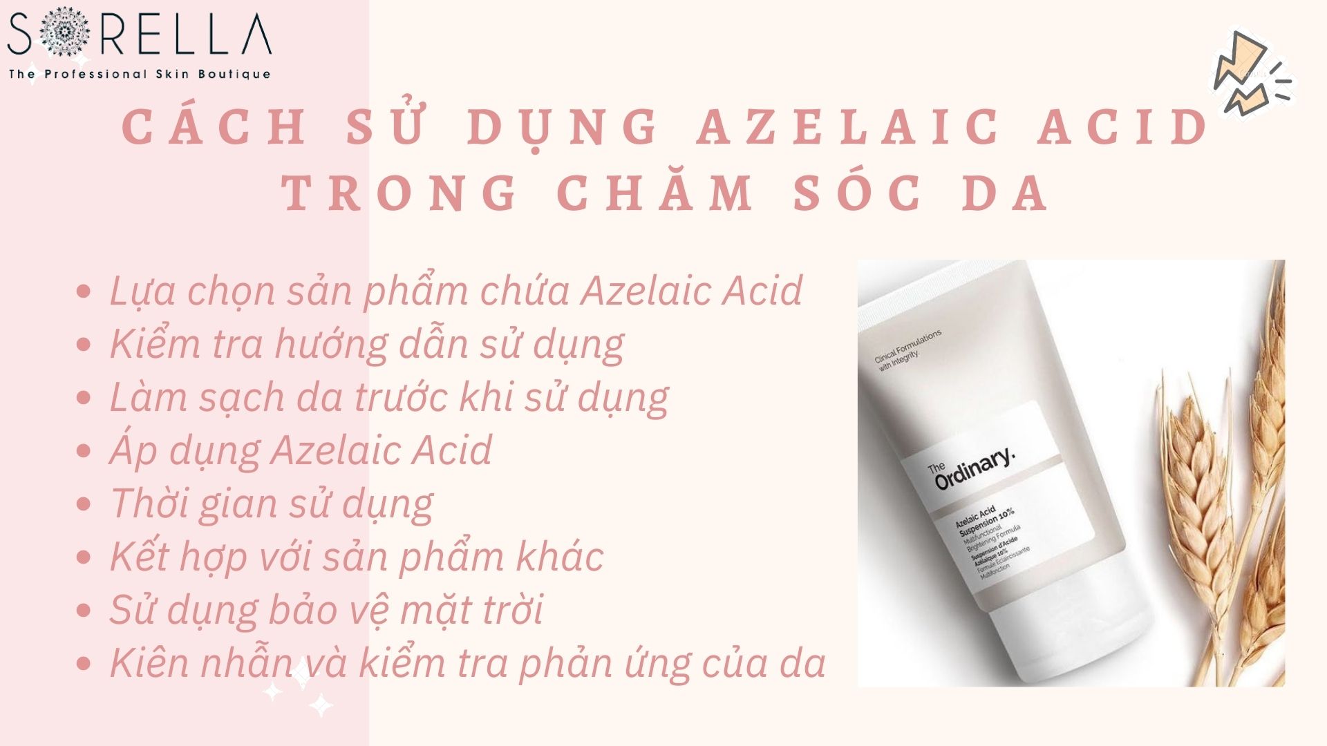 Cách sử dụng Azelaic Acid trong chăm sóc da