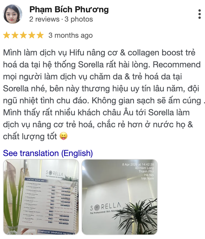 Google review from a Sorella client