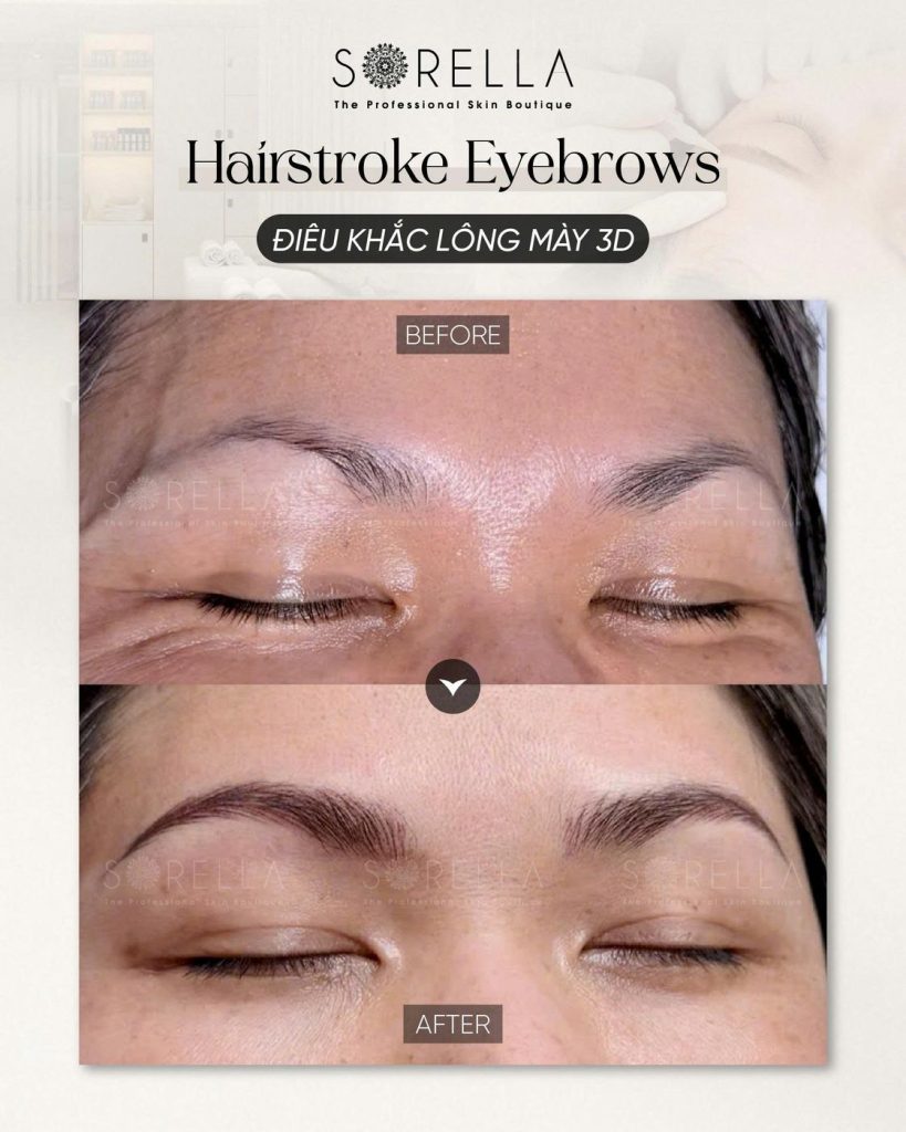 Before and after: Hairstroke Eyebrows at Sorella