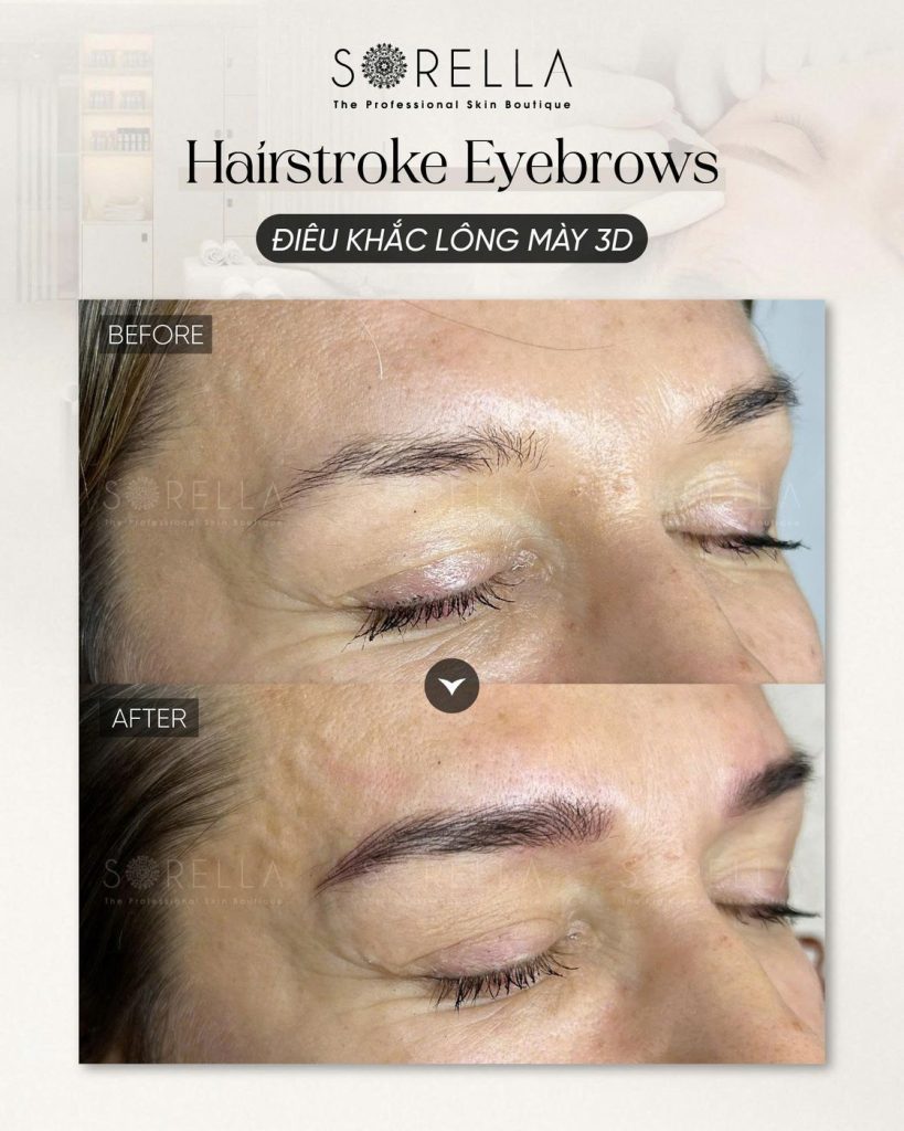 Before and after: Hairstroke Eyebrows at Sorella